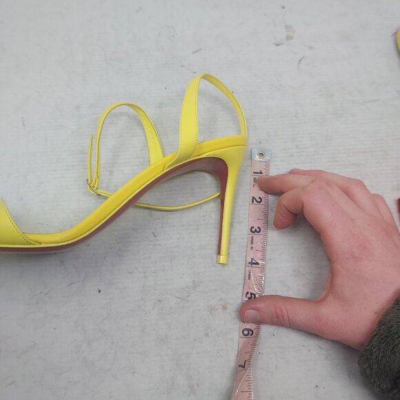 Christian Louboutin Loubigirl Yellow Ankle Strap Heel Sandal - Picture 12 of 12